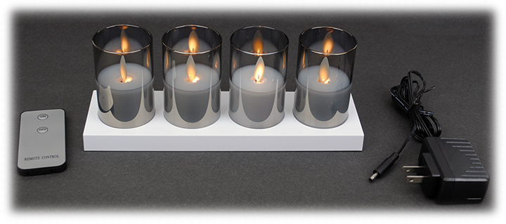 Smoke Votive Candles W Charger Set 4 Will S Company