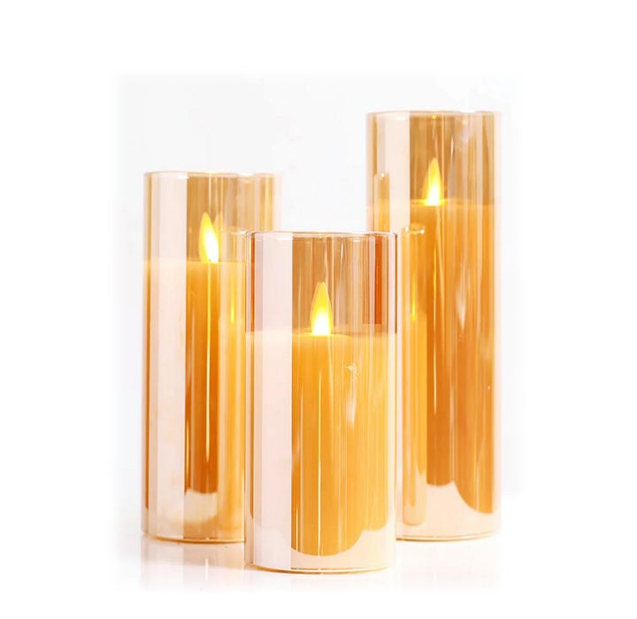 LED Glass Cylinders Set/3 - Will's Company